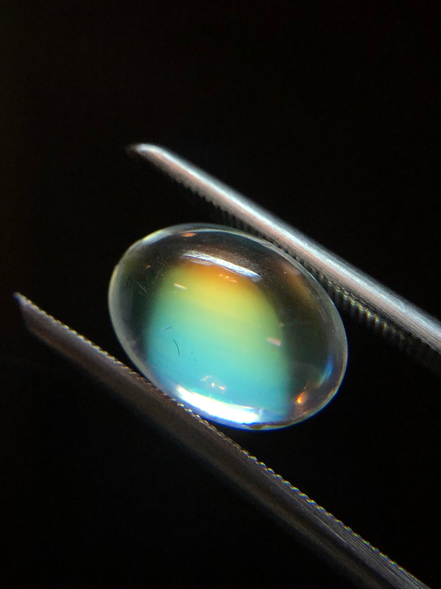 Oval Rainbow Moonstone Cabochon